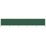 vidaXL Paravan anti-vânt cu 5 panouri, verde, 600 x 160 cm, textil vidaXL Paravan anti-vânt cu 5 panouri, verde, 600 x 160 cm, textil