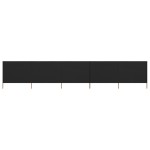 vidaXL Paravan anti-vânt cu 5 panouri, negru, 600 x 160 cm, textil vidaXL Paravan anti-vânt cu 5 panouri, negru, 600 x 160 cm, textil