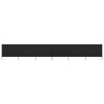 vidaXL Paravan anti-vânt cu 6 panouri, negru, 800 x 80 cm, textil vidaXL Paravan anti-vânt cu 6 panouri, negru, 800 x 80 cm, textil