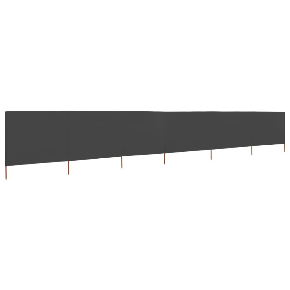 vidaXL Paravan anti-vânt cu 6 panouri, antracit, 800x120 cm, textil