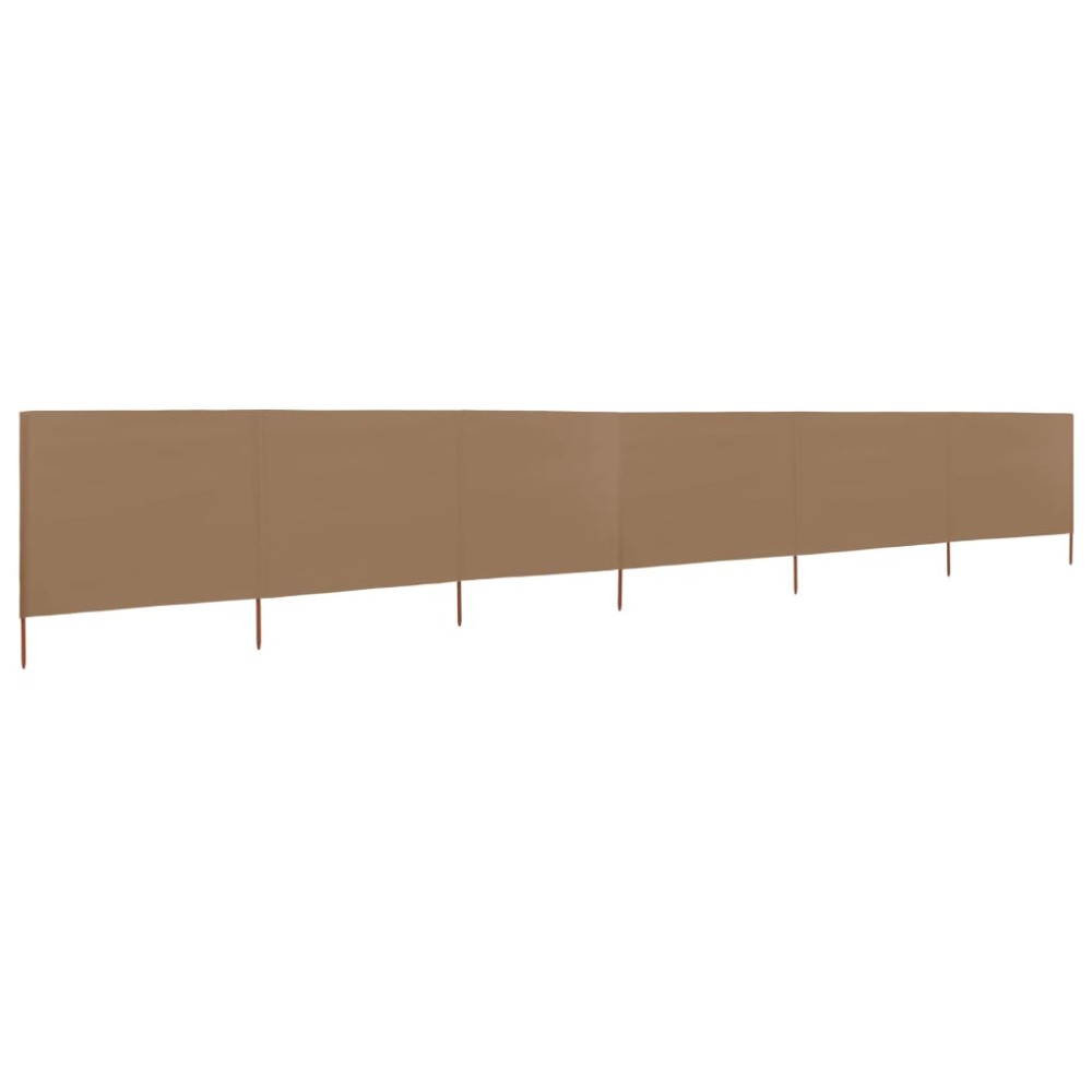 vidaXL Paravan anti-vânt cu 6 panouri gri taupe 800x120 cm textil