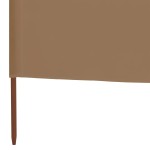 vidaXL Paravan anti-vânt cu 6 panouri gri taupe 800x120 cm textil vidaXL Paravan anti-vânt cu 6 panouri gri taupe 800x120 cm textil
