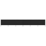 vidaXL Paravan anti-vânt cu 6 panouri, negru, 800 x 120 cm, textil vidaXL Paravan anti-vânt cu 6 panouri, negru, 800 x 120 cm, textil