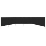 vidaXL Paravan anti-vânt cu 6 panouri, negru, 800 x 120 cm, textil vidaXL Paravan anti-vânt cu 6 panouri, negru, 800 x 120 cm, textil