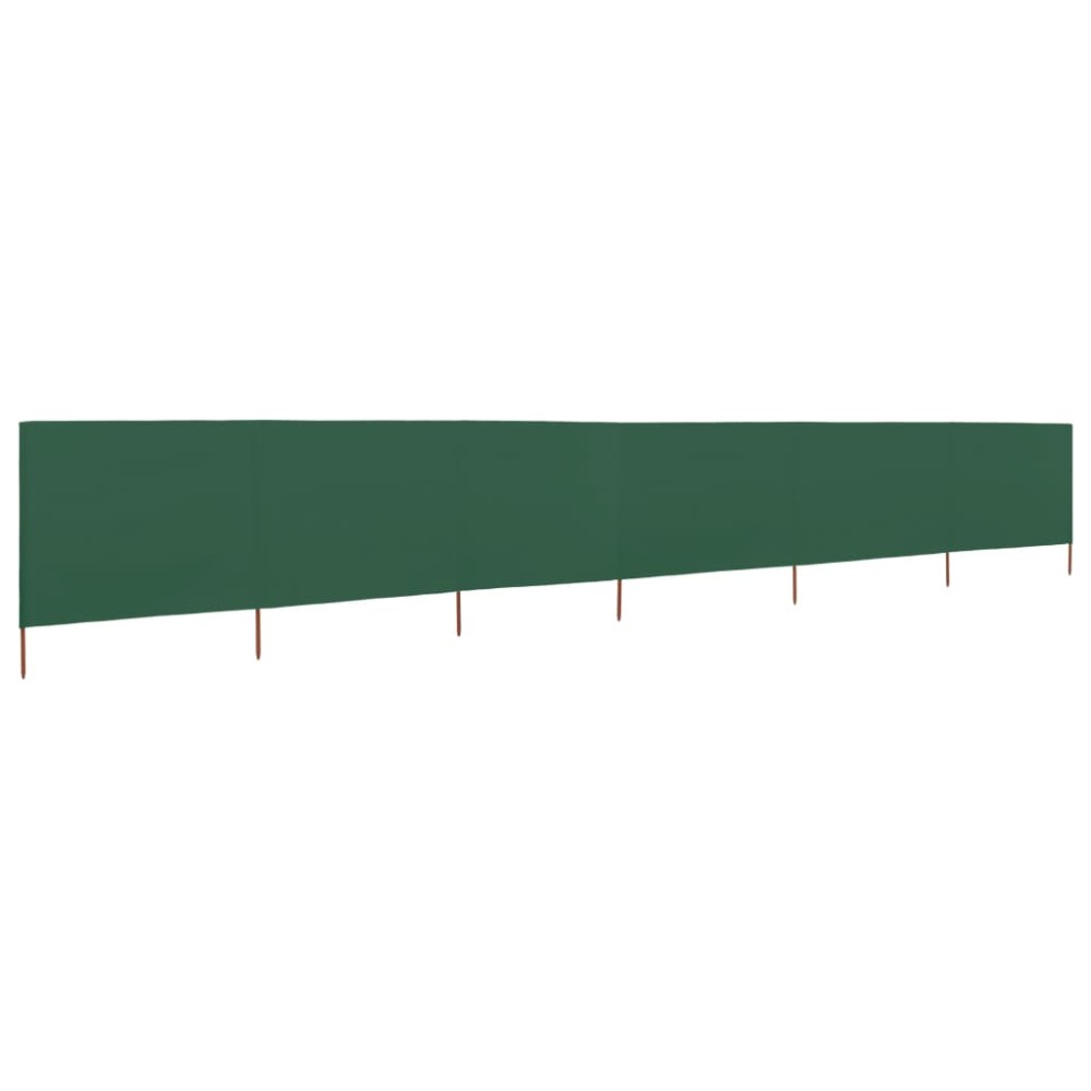 vidaXL Paravan anti-vânt cu 6 panouri, verde, 800 x 160 cm, textil