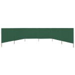 vidaXL Paravan anti-vânt cu 6 panouri, verde, 800 x 160 cm, textil vidaXL Paravan anti-vânt cu 6 panouri, verde, 800 x 160 cm, textil