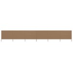 vidaXL Paravan anti-vânt cu 6 panouri, gri taupe, 800 x 160 cm textil vidaXL Paravan anti-vânt cu 6 panouri, gri taupe, 800 x 160 cm textil
