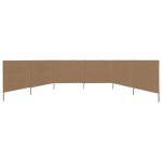 vidaXL Paravan anti-vânt cu 6 panouri, gri taupe, 800 x 160 cm textil vidaXL Paravan anti-vânt cu 6 panouri, gri taupe, 800 x 160 cm textil