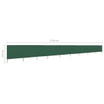 vidaXL Paravan anti-vânt cu 9 panouri, verde, 1200x120 cm, textil vidaXL Paravan anti-vânt cu 9 panouri, verde, 1200x120 cm, textil