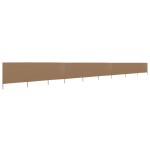 vidaXL Paravan anti-vânt cu 9 panouri gri taupe 1200x120 cm textil