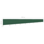 vidaXL Paravan anti-vânt cu 9 panouri, verde, 1200 x 160 cm, textil vidaXL Paravan anti-vânt cu 9 panouri, verde, 1200 x 160 cm, textil