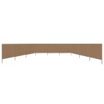 vidaXL Paravan anti-vânt cu 9 panouri, gri taupe 1200 x 160 cm, textil