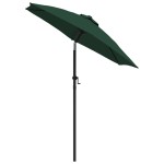 vidaXL Umbrelă de soare, verde, 200 x 224 cm, aluminiu vidaXL Umbrelă de soare, verde, 200 x 224 cm, aluminiu