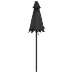 vidaXL Umbrelă de soare, antracit, 200 x 224 cm, aluminiu vidaXL Umbrelă de soare, antracit, 200 x 224 cm, aluminiu