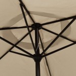 vidaXL Umbrelă de soare, gri taupe, 200 x 224 cm, aluminiu vidaXL Umbrelă de soare, gri taupe, 200 x 224 cm, aluminiu
