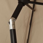 vidaXL Umbrelă de soare, gri taupe, 200 x 224 cm, aluminiu vidaXL Umbrelă de soare, gri taupe, 200 x 224 cm, aluminiu