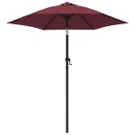 vidaXL Umbrelă de soare, roșu burgund, 200 x 224 cm, aluminiu vidaXL Umbrelă de soare, roșu burgund, 200 x 224 cm, aluminiu