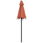 vidaXL Umbrelă de soare, cărămiziu, 200 x 224 cm, aluminiu