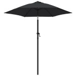vidaXL Umbrelă de soare, negru, 200 x 224 cm, aluminiu vidaXL Umbrelă de soare, negru, 200 x 224 cm, aluminiu