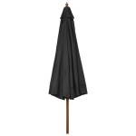 vidaXL Umbrelă de soare de exterior, stâlp din lemn, antracit, 330 cm vidaXL Umbrelă de soare de exterior, stâlp din lemn, antracit, 330 cm