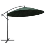 vidaXL Umbrelă de soare suspendată, verde, 3 m, stâlp de aluminiu vidaXL Umbrelă de soare suspendată, verde, 3 m, stâlp de aluminiu