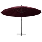 vidaXL Umbrelă de soare suspendată, vișiniu, 3 m, stâlp de aluminiu vidaXL Umbrelă de soare suspendată, vișiniu, 3 m, stâlp de aluminiu