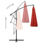 vidaXL Umbrelă de soare suspendată, cărămiziu, 3 m, stâlp de aluminiu vidaXL Umbrelă de soare suspendată, cărămiziu, 3 m, stâlp de aluminiu