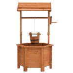 vidaXL Jardinieră tip fântână pentru grădină, 40x40x84 cm, lemn brad vidaXL Jardinieră tip fântână pentru grădină, 40x40x84 cm, lemn brad