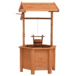 vidaXL Jardinieră tip fântână pentru grădină, 40x40x84 cm, lemn brad vidaXL Jardinieră tip fântână pentru grădină, 40x40x84 cm, lemn brad