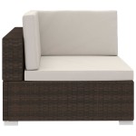 vidaXL Set canapele de grădină cu perne, 4 piese, maro, poliratan vidaXL Set canapele de grădină cu perne, 4 piese, maro, poliratan
