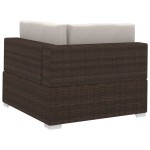 vidaXL Set canapele de grădină cu perne, 4 piese, maro, poliratan vidaXL Set canapele de grădină cu perne, 4 piese, maro, poliratan
