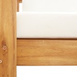 vidaXL Fotoliu de grădină cu pernă, crem, lemn masiv de acacia vidaXL Fotoliu de grădină cu pernă, crem, lemn masiv de acacia