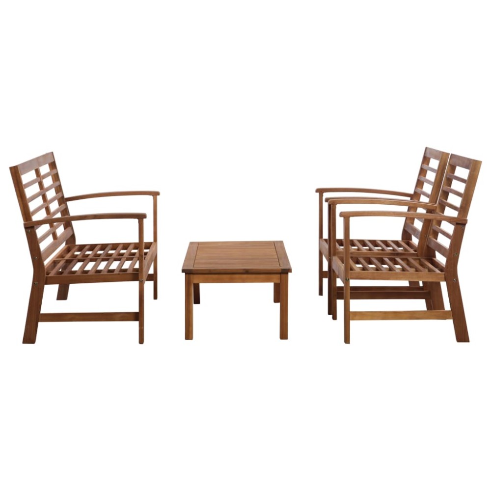 vidaXL Set mobilier de grădină, 4 piese, lemn masiv de acacia