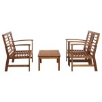 vidaXL Set mobilier de grădină, 4 piese, lemn masiv de acacia vidaXL Set mobilier de grădină, 4 piese, lemn masiv de acacia