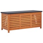 vidaXL Ladă depozitare grădină, 117x50x55 cm, lemn masiv de eucalipt vidaXL Ladă depozitare grădină, 117x50x55 cm, lemn masiv de eucalipt