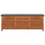 vidaXL Ladă depozitare grădină, 150x50x55 cm, lemn masiv de eucalipt vidaXL Ladă depozitare grădină, 150x50x55 cm, lemn masiv de eucalipt