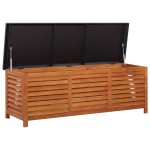 vidaXL Ladă depozitare grădină, 150x50x55 cm, lemn masiv de eucalipt vidaXL Ladă depozitare grădină, 150x50x55 cm, lemn masiv de eucalipt