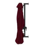 vidaXL Umbrelă de soare de perete, stâlp metalic, roșu vișiniu, 300cm vidaXL Umbrelă de soare de perete, stâlp metalic, roșu vișiniu, 300cm