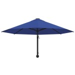 vidaXL Umbrelă de soare de perete cu stâlp metalic, albastru, 300 cm vidaXL Umbrelă de soare de perete cu stâlp metalic, albastru, 300 cm