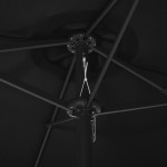vidaXL Umbrelă de soare exterior cu stâlp aluminiu, negru, 460x270 cm vidaXL Umbrelă de soare exterior cu stâlp aluminiu, negru, 460x270 cm