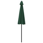 vidaXL Umbrelă de soare de exterior, stâlp aluminiu, verde, 270 cm