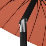 vidaXL Umbrelă de soare de exterior, stâlp aluminiu, cărămiziu, 270 cm