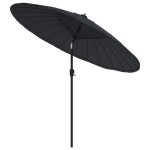 vidaXL Umbrelă de soare de exterior, stâlp aluminiu, negru, 270 cm vidaXL Umbrelă de soare de exterior, stâlp aluminiu, negru, 270 cm