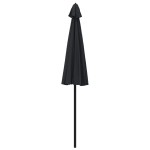 vidaXL Umbrelă de soare de exterior, stâlp aluminiu, negru, 270 cm vidaXL Umbrelă de soare de exterior, stâlp aluminiu, negru, 270 cm