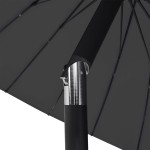 vidaXL Umbrelă de soare de exterior, stâlp aluminiu, negru, 270 cm vidaXL Umbrelă de soare de exterior, stâlp aluminiu, negru, 270 cm