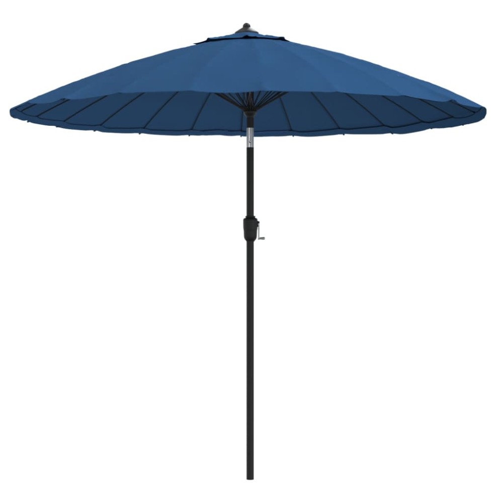 vidaXL Umbrelă de soare de exterior, stâlp aluminiu, azuriu, 270 cm