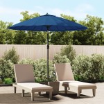 vidaXL Umbrelă de soare de exterior, stâlp aluminiu, azuriu, 270 cm vidaXL Umbrelă de soare de exterior, stâlp aluminiu, azuriu, 270 cm