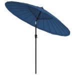 vidaXL Umbrelă de soare de exterior, stâlp aluminiu, azuriu, 270 cm vidaXL Umbrelă de soare de exterior, stâlp aluminiu, azuriu, 270 cm