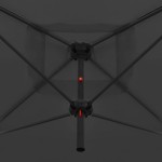 vidaXL Umbrelă de soare cu stâlp din oțel, antracit, 250x250 cm