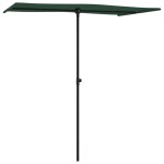 vidaXL Umbrelă de soare de grădină, stâlp aluminiu, verde, 180x110 cm vidaXL Umbrelă de soare de grădină, stâlp aluminiu, verde, 180x110 cm